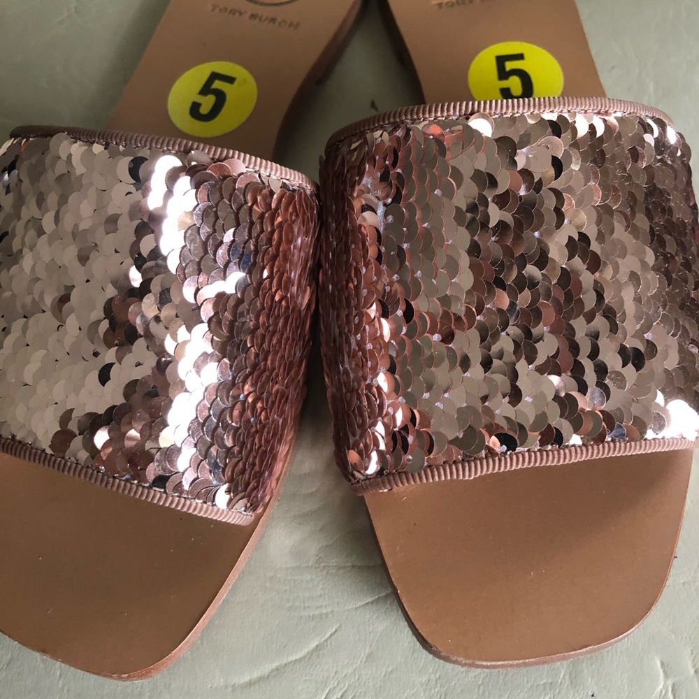 Tory Burch Pink Sequenced Sandals